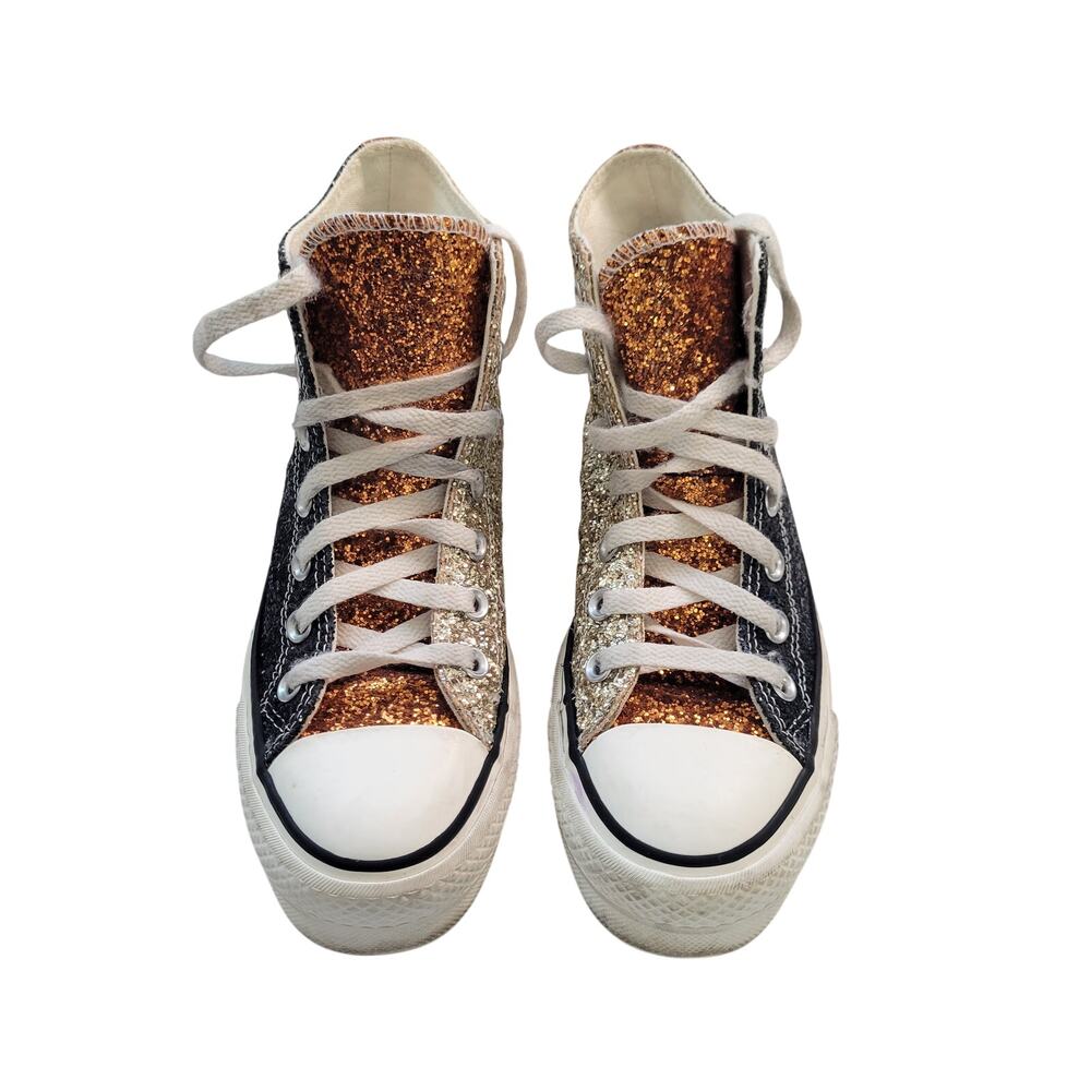 Converse Chuck Taylor All Star Lift Platform Glitter High Top Sneakers Size 6